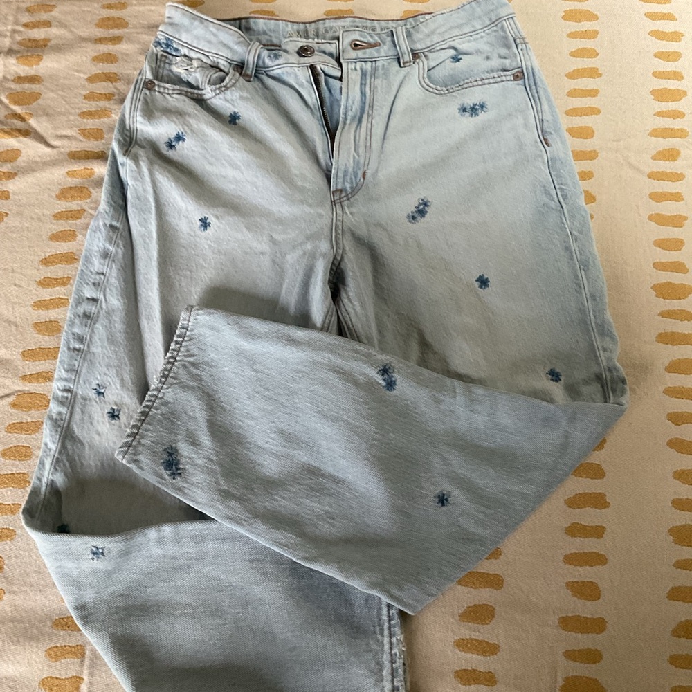 Embroidered Mom Jeans